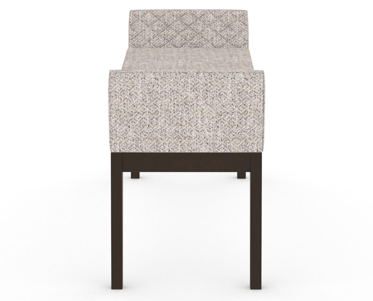 Canadel Downtown Upholstered Bench 5170 in FP Crypton® and 59 Davy's Grey, side view