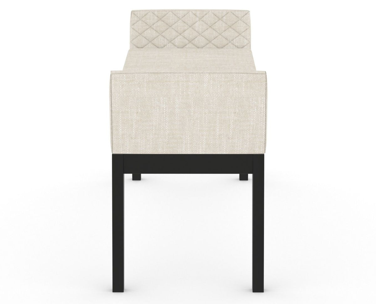 Canadel Downtown Upholstered Bench 5170 in FT InsideOut® and 05 Peppercorn Washed, side view