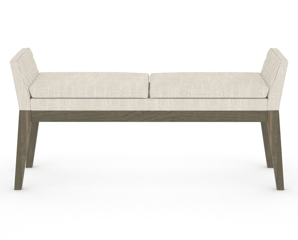 Canadel Downtown Upholstered Bench 5170 in FT InsideOut® and 08 Shadow, back view
