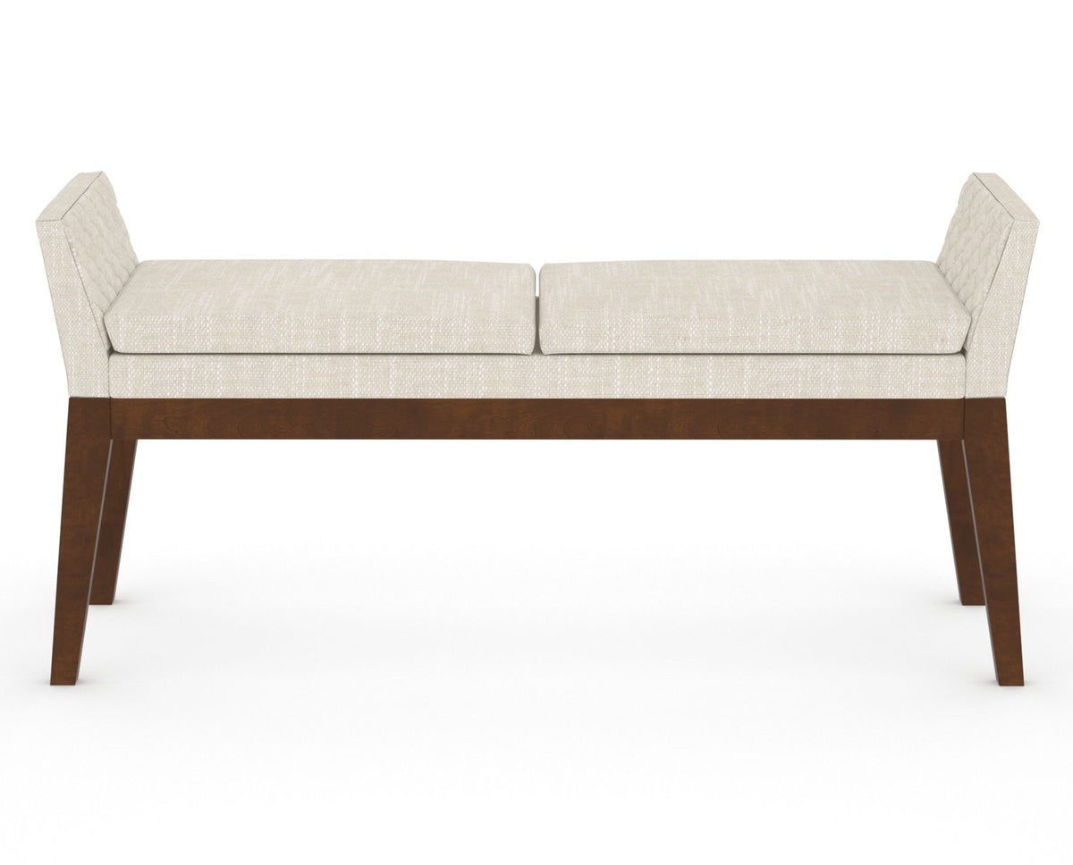 Canadel Downtown Upholstered Bench 5170 in FT InsideOut® and 19 Cognac Washed, front view