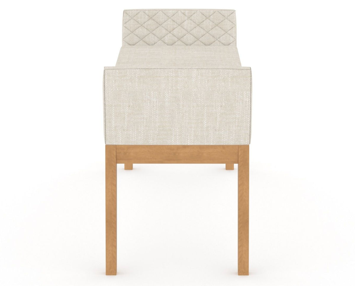 Canadel Downtown Upholstered Bench 5170 in FT InsideOut® and 20 Caramel Washed, side view