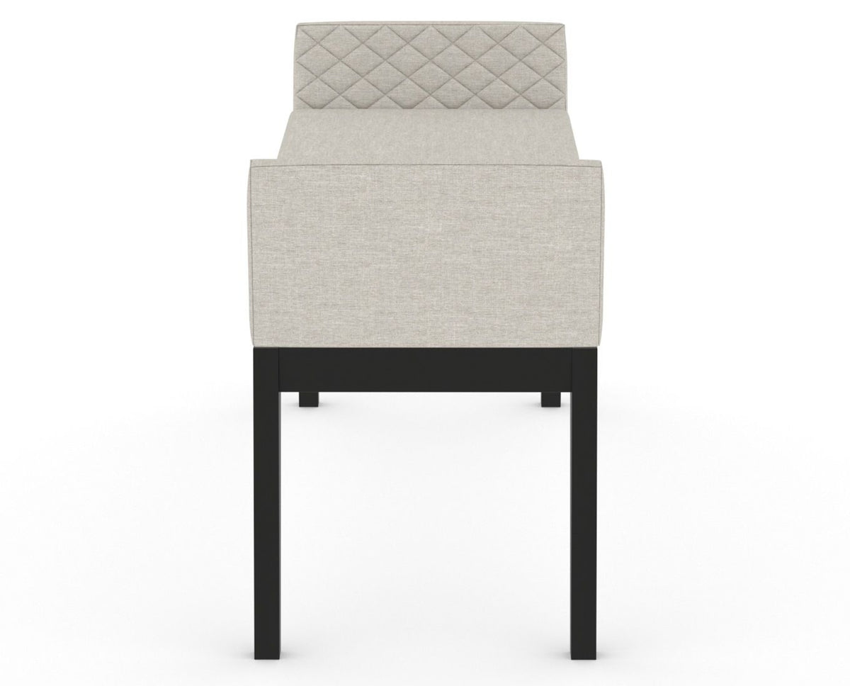 Canadel Downtown Upholstered Bench 5170 in TB Fabric and 05 Peppercorn Washed, side view