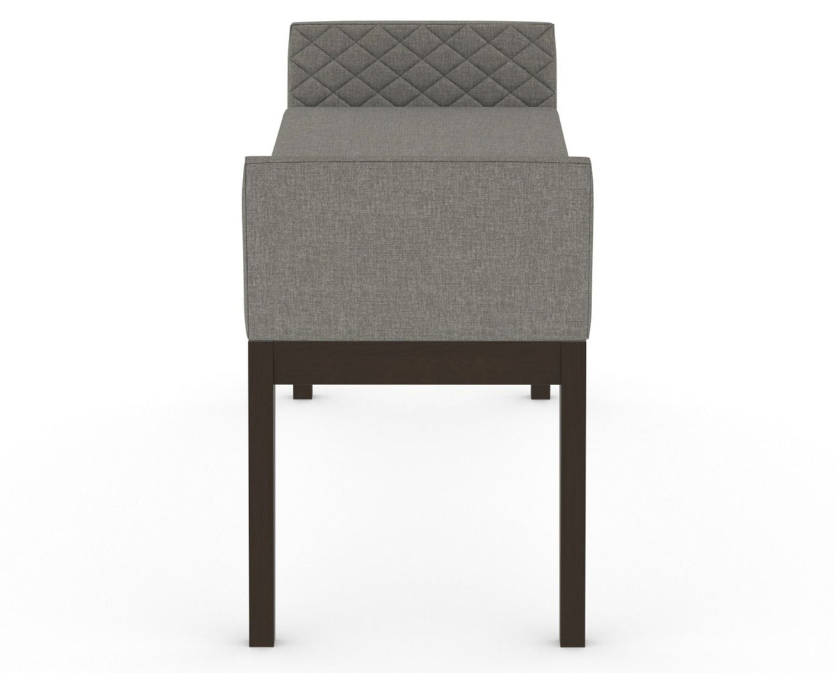 Canadel Downtown Upholstered Bench 5170 in TN Fabric and 59 Davy's Grey, side view