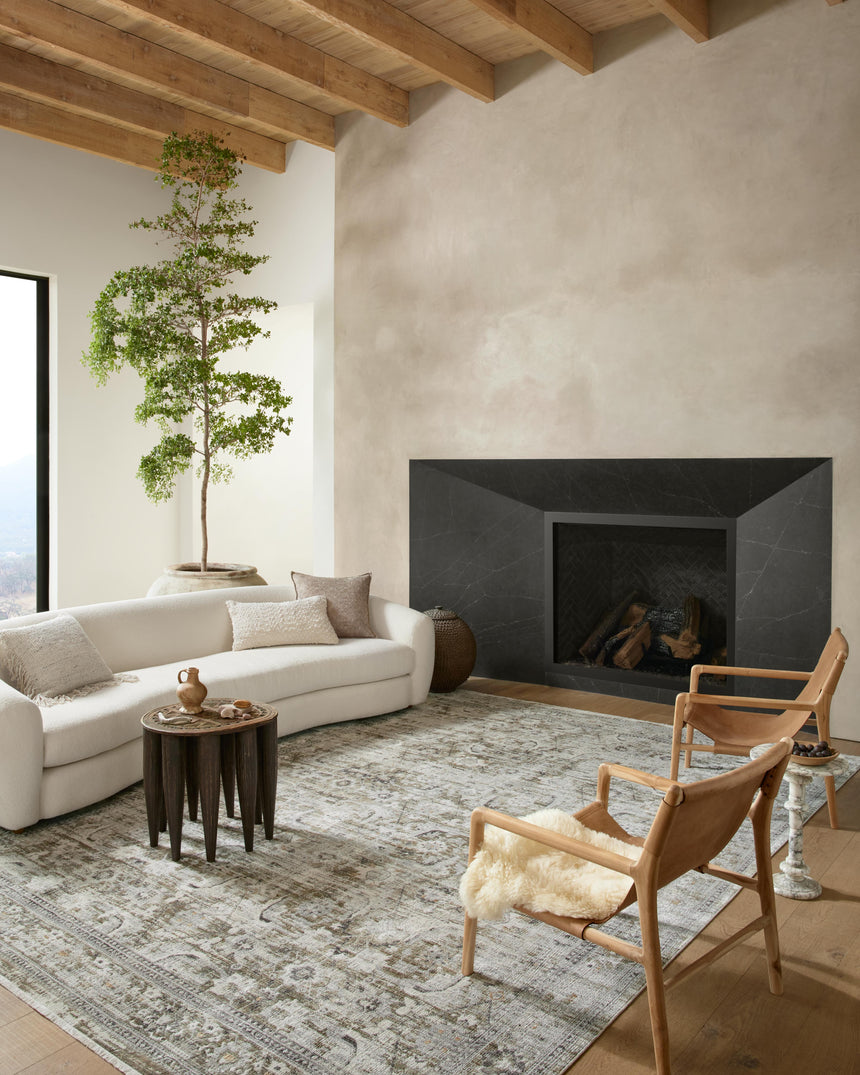 Bonney Rug 02 | Moss / Stone