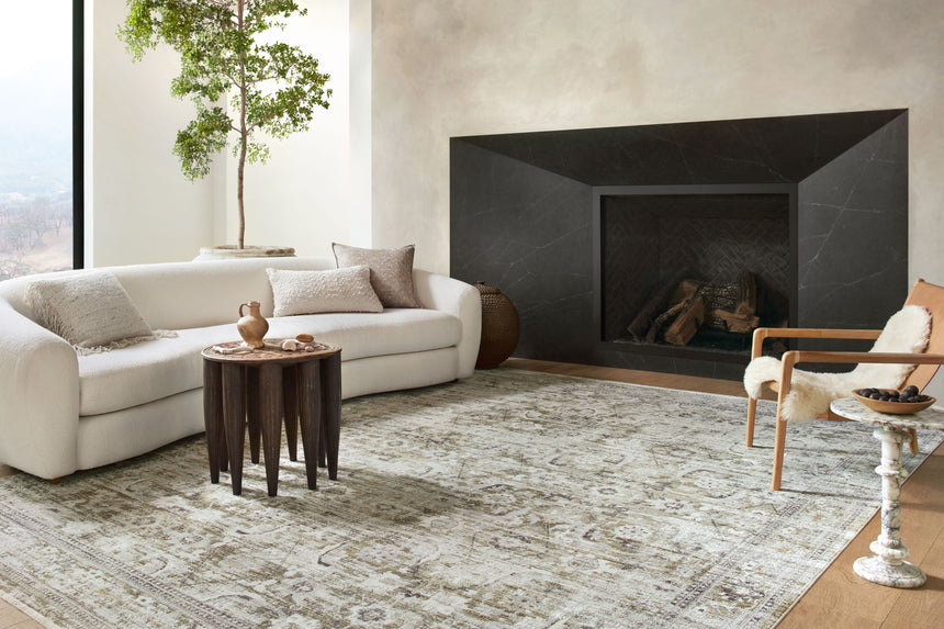Bonney Rug 02 | Moss / Stone