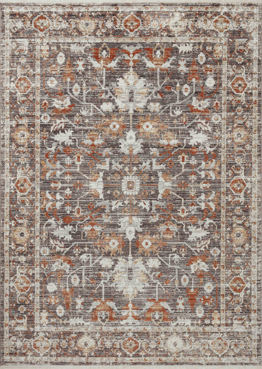 Bonney Rug 07 | Charcoal / Spice