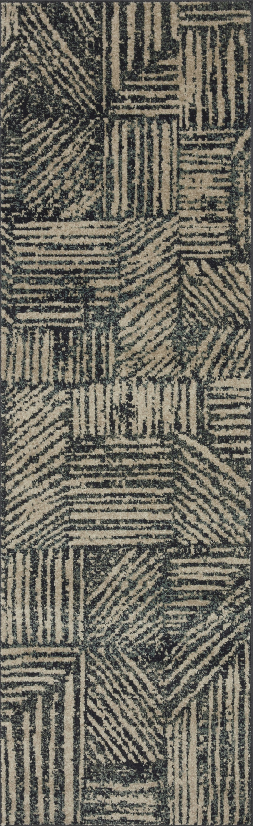 Bowery Rug 01 | Midnight / Taupe