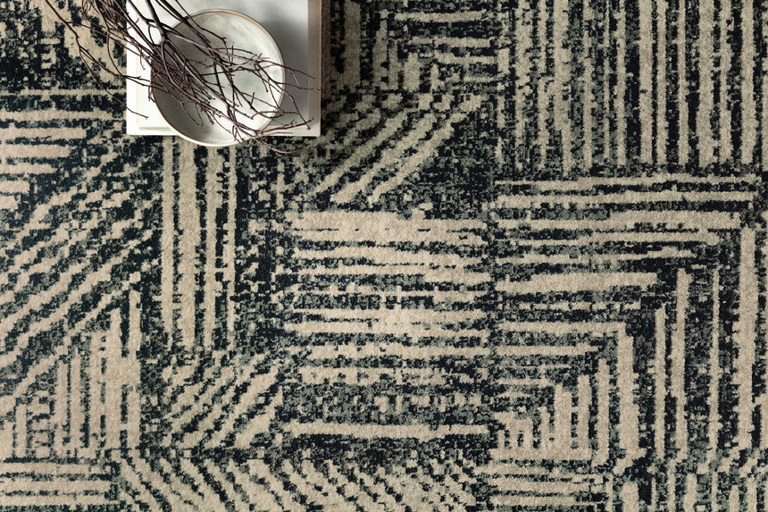 Bowery Rug 01 | Midnight / Taupe