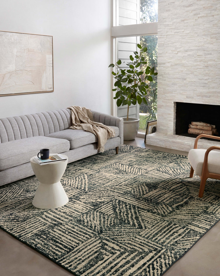 Bowery Rug 01 | Midnight / Taupe