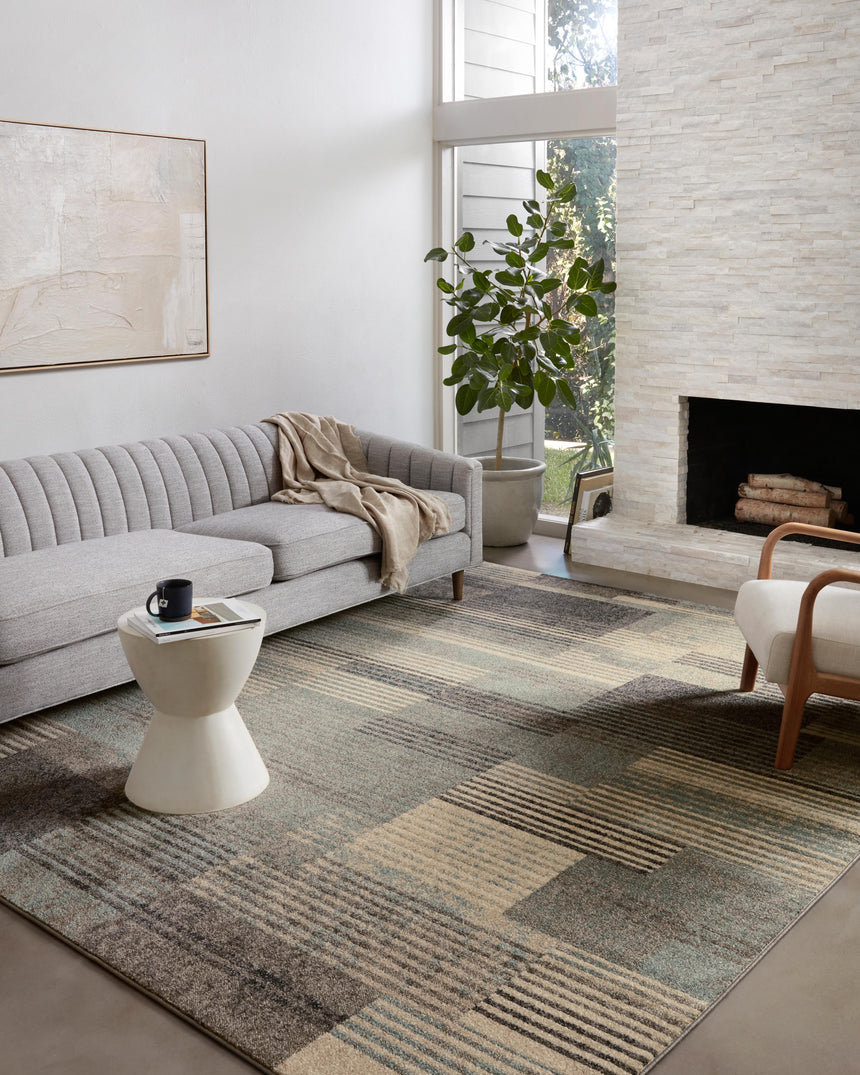 Bowery Rug 06 | Storm / Taupe