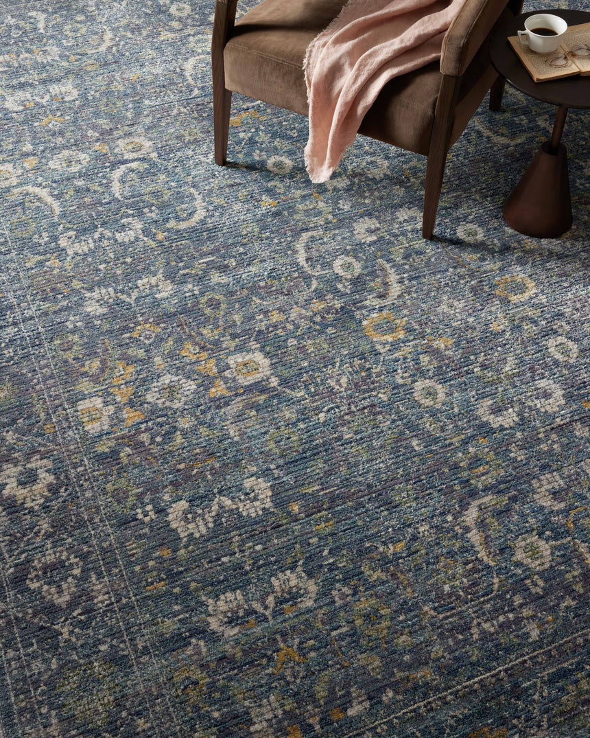 Bradbury Rug 03 | Ocean / Gold