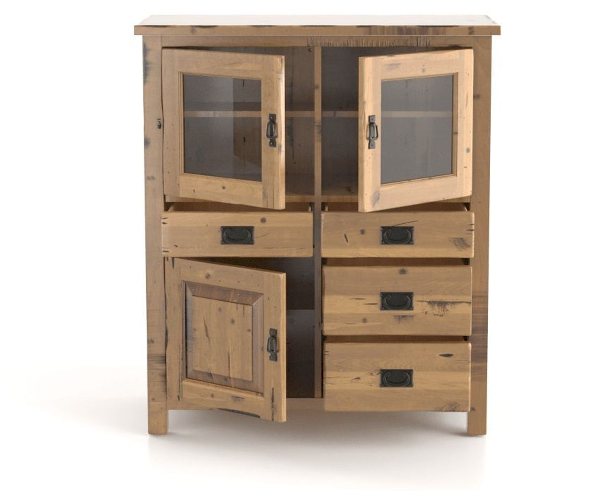 Canadel Champlain Buffet 4248 in 25 Pecan Washed, open view