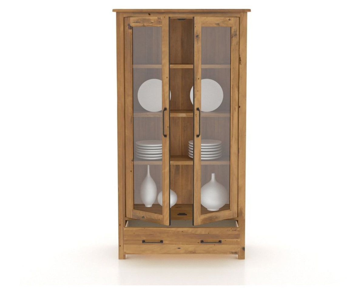 Canadel Champlain Farmhouse Buffet in Honey Washed, open view