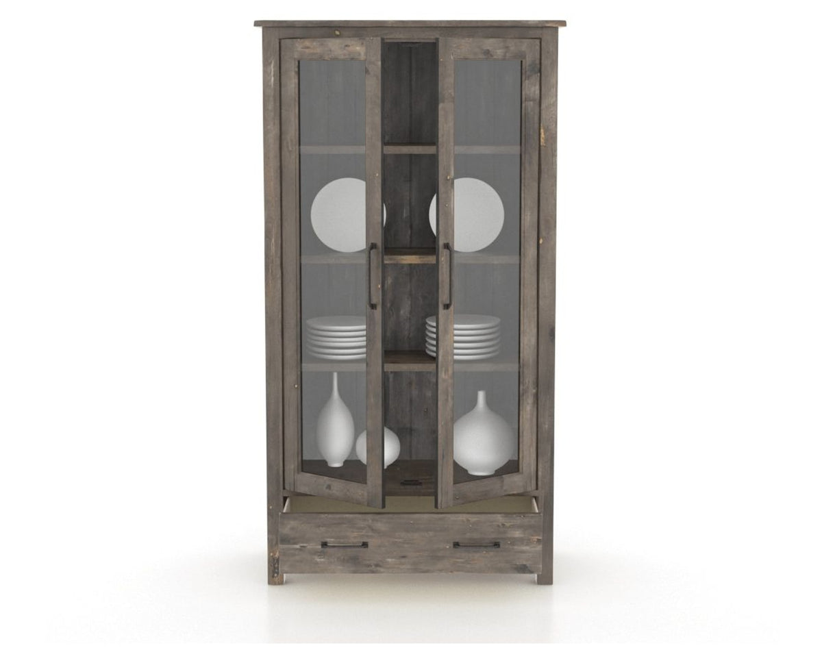 Canadel Champlain Farmhouse Buffet in Shadow, open view