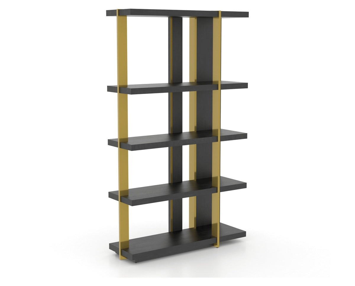 Canadel Modern Buffet 4678 in 09 Dark Smoke and M1, three-quarter view