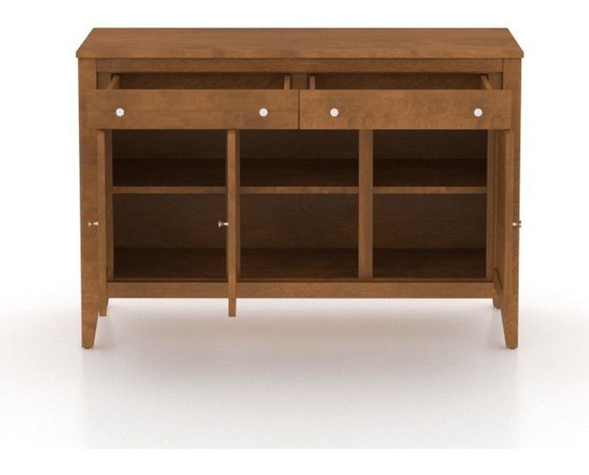 Canadel Buffet 4800 in Oak Washed, fully open view