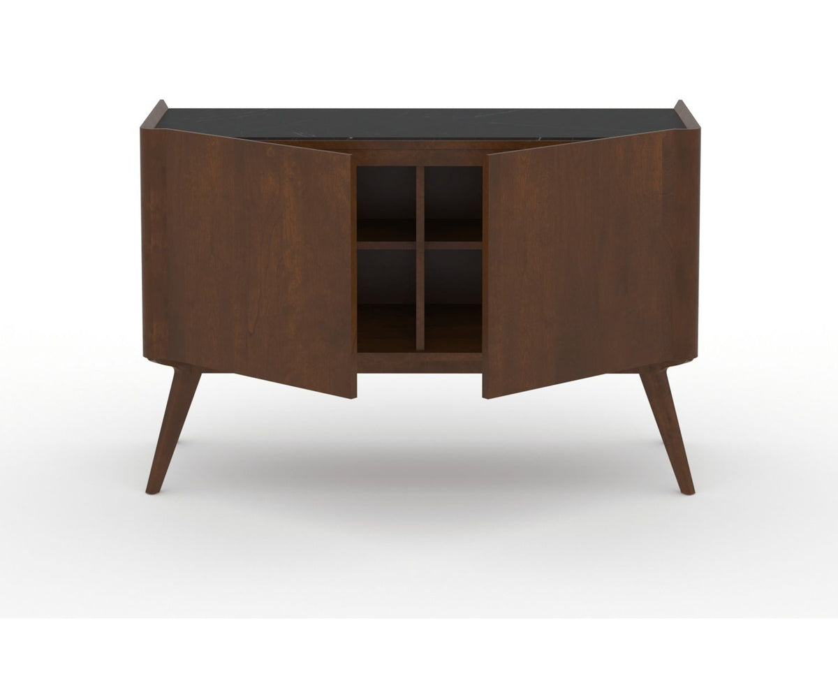 Canadel Downtown Legz Mini Buffet in Cognac Washed, open view