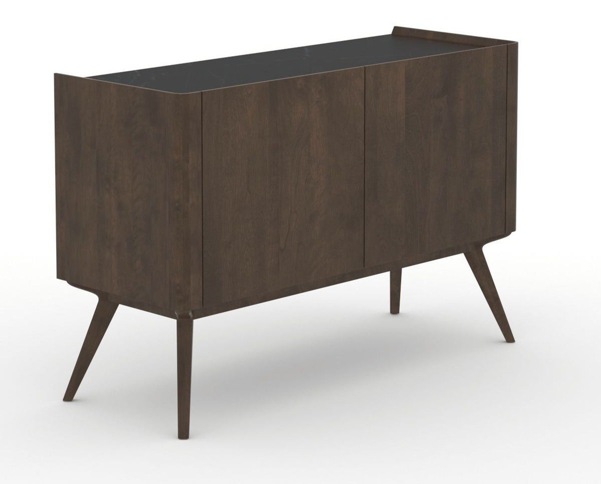 Canadel Downtown Legz Mini Buffet in Hazelnut Washed, three-quarter view