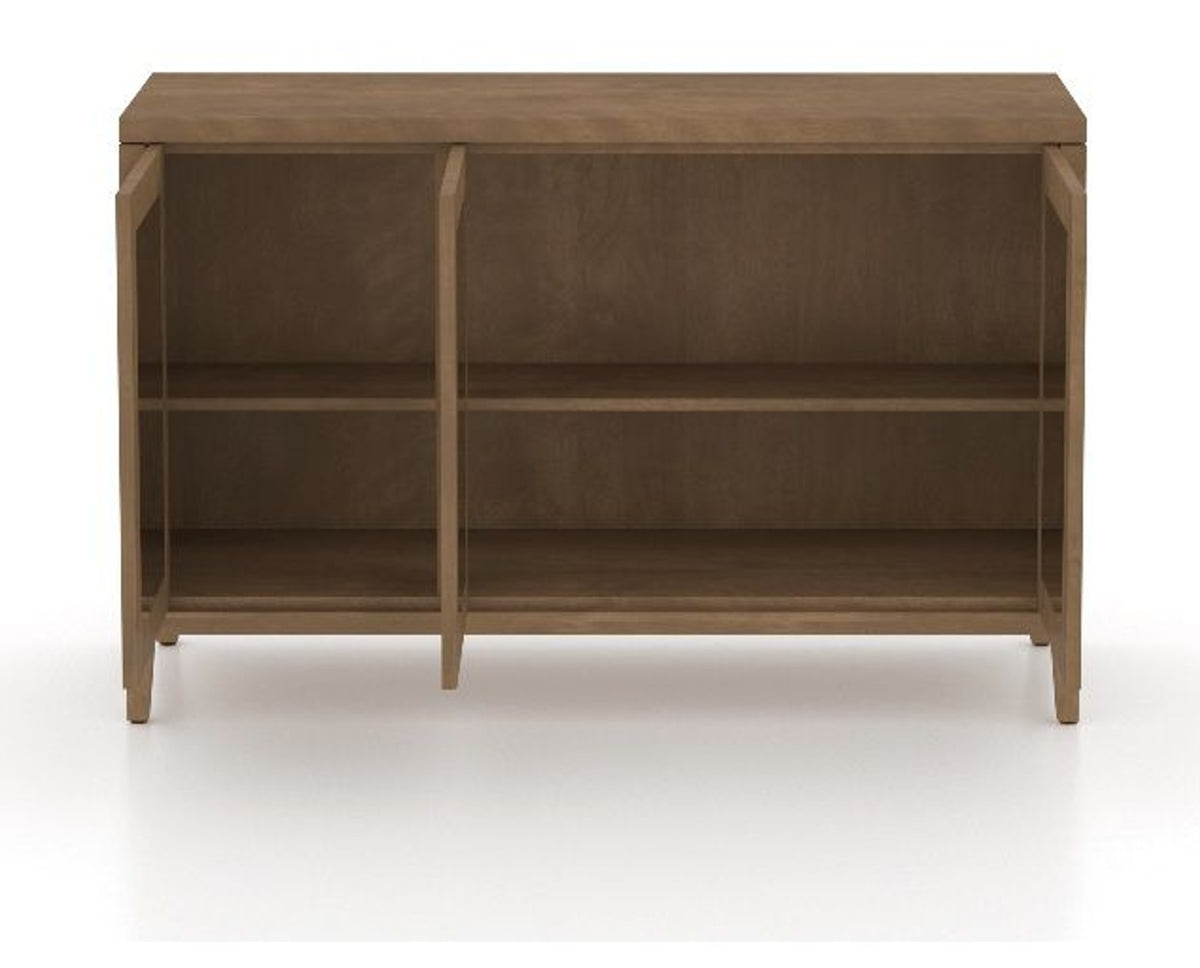 Canadel Buffet 5132 in 25 Pecan Washed, fully open view
