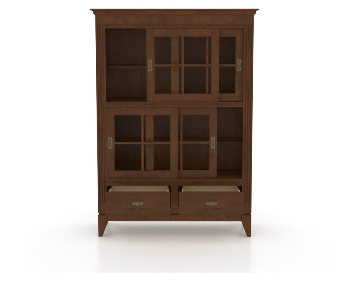 Canadel Farmhouse Buffet in Cognac Washed, open view