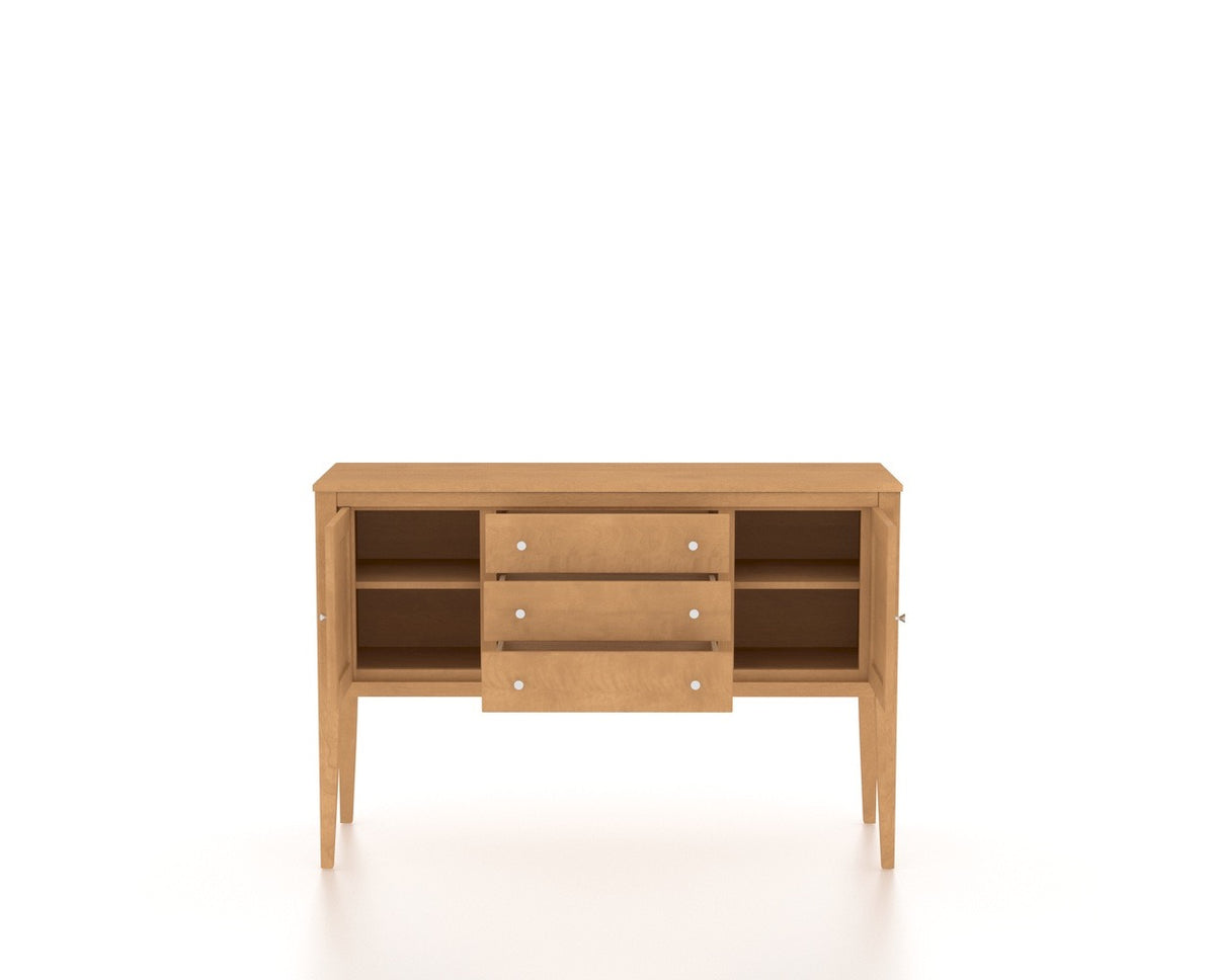 Canadel Stiletto Buffet in Caramel Washed, fully open view