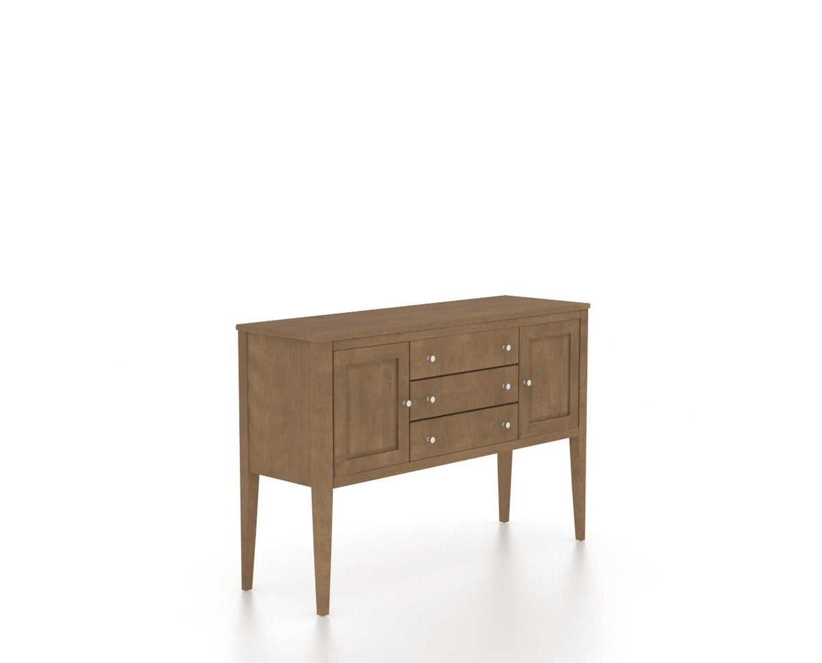 Canadel Stiletto Buffet in Pecan Washed, three-quarter view