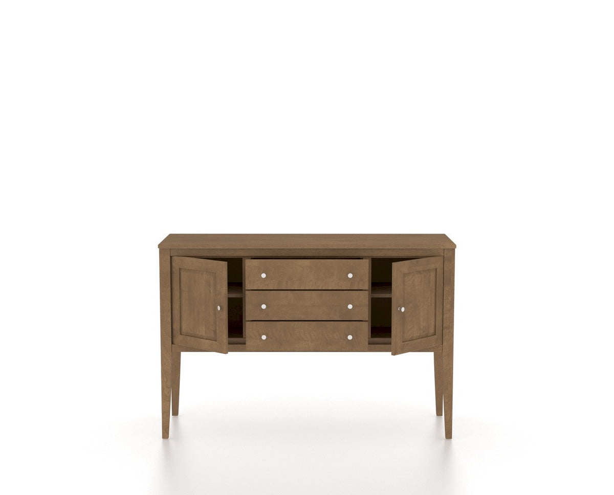 Canadel Stiletto Buffet in Pecan Washed, open view