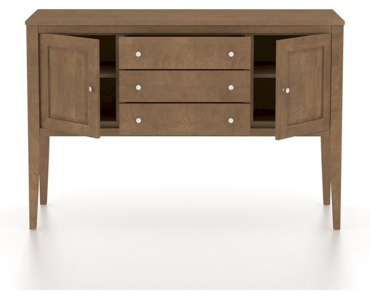 Canadel Stiletto Buffet in Pecan Washed, open view