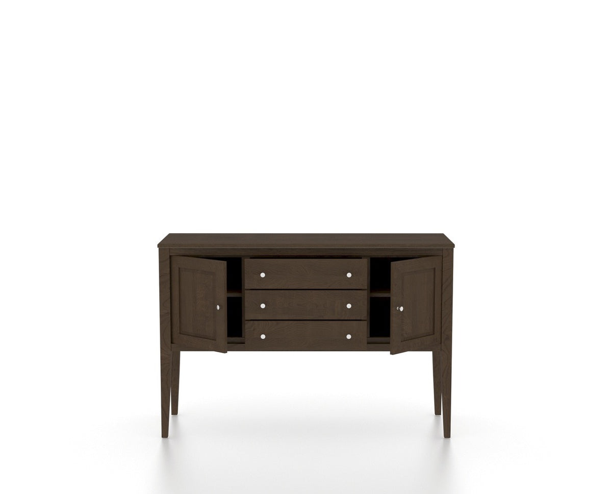 Canadel Stiletto Buffet in Hazelnut Washed, open view