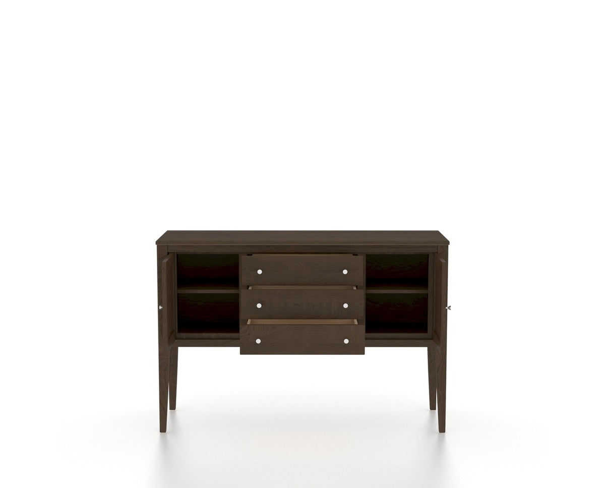Canadel Stiletto Buffet in Hazelnut Washed, fully open view
