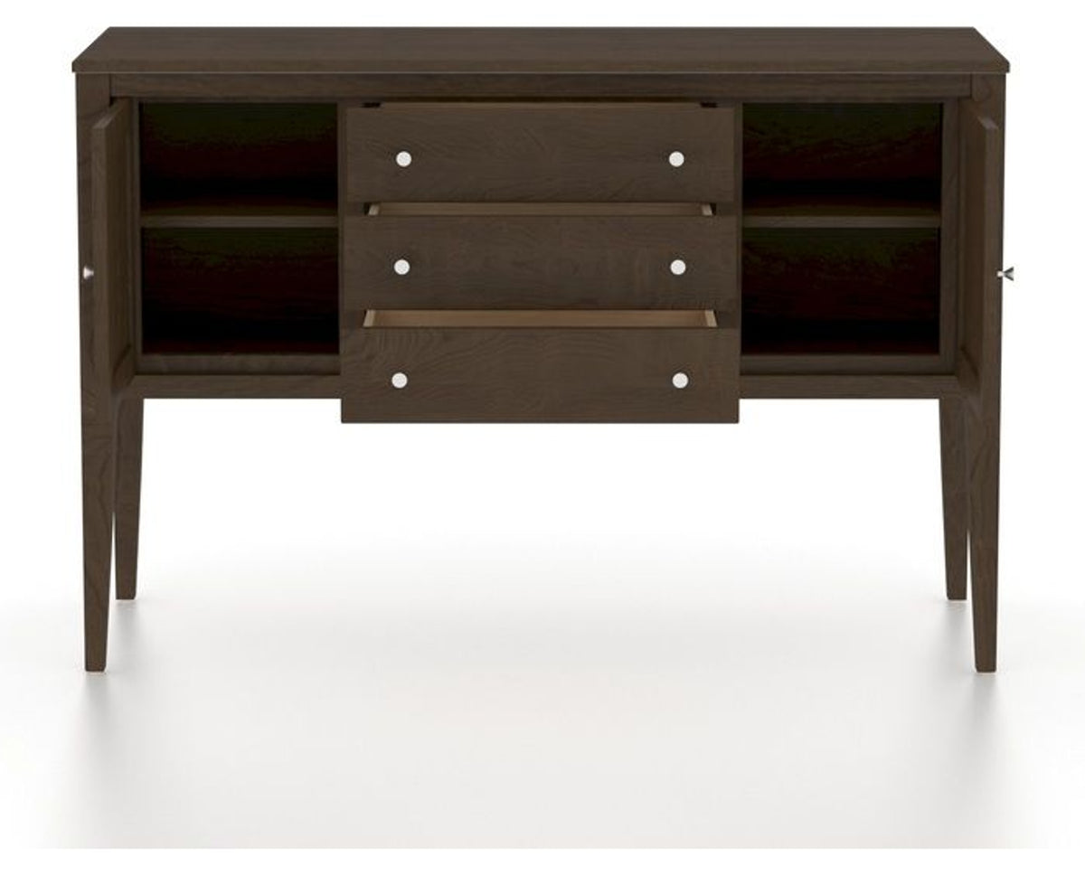 Canadel Stiletto Buffet in Hazelnut Washed, fully open view