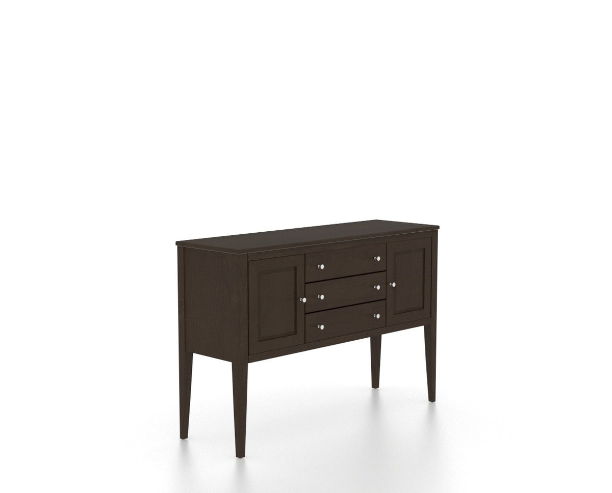 Canadel Stiletto Buffet in Davy's Grey, three-quarter view