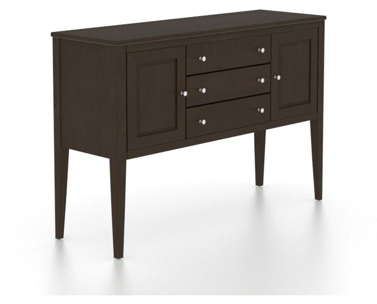 Canadel Stiletto Buffet in Davy's Grey, three-quarter view