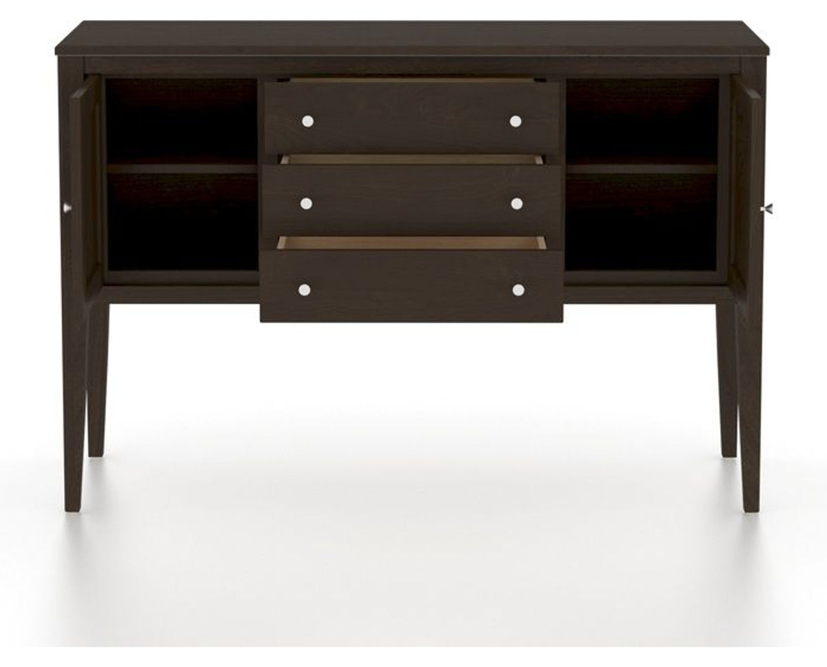 Canadel Stiletto Buffet in Davy's Grey, fully open view