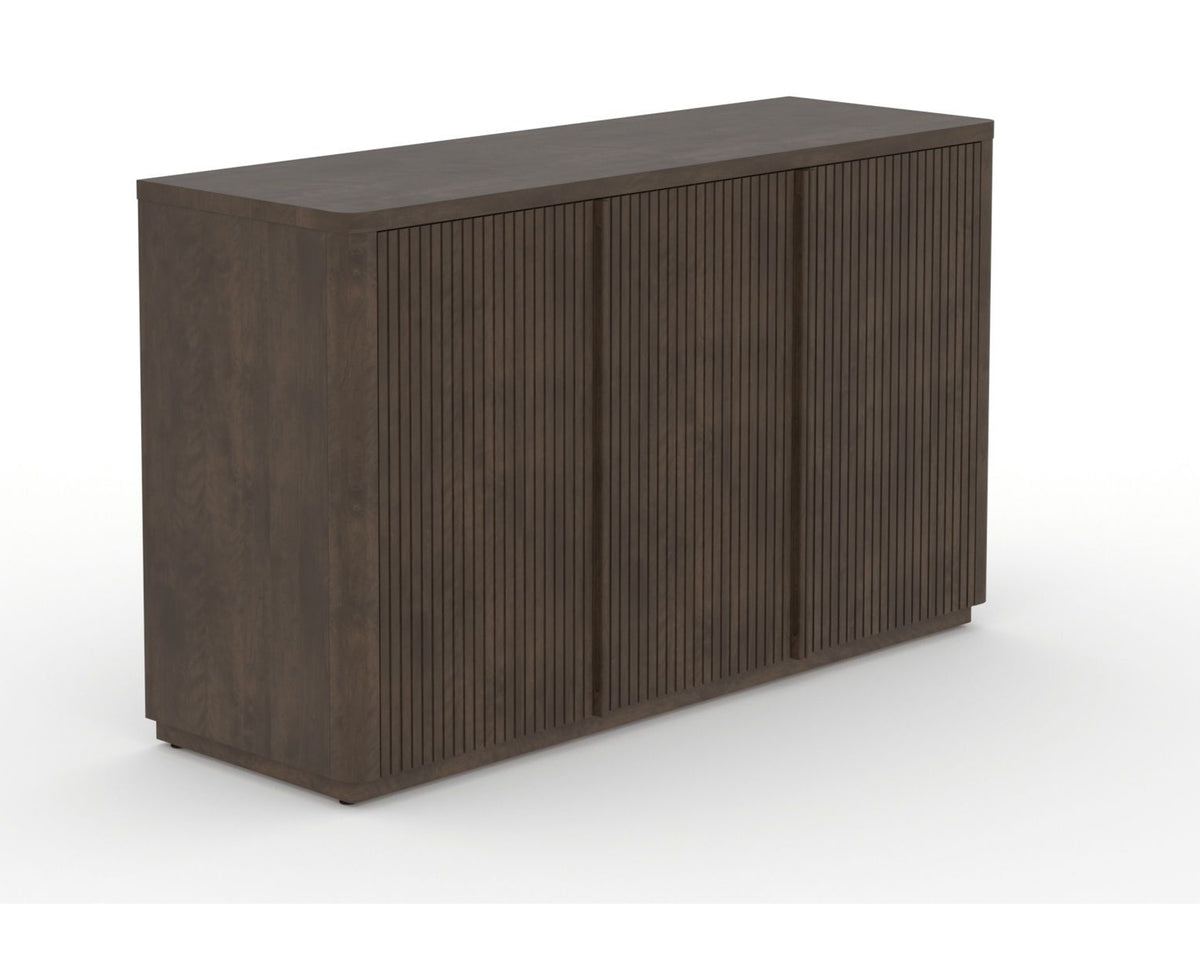 Canadel Modern Channel 58 Buffet in Hazelnut Washed, three-quarter view