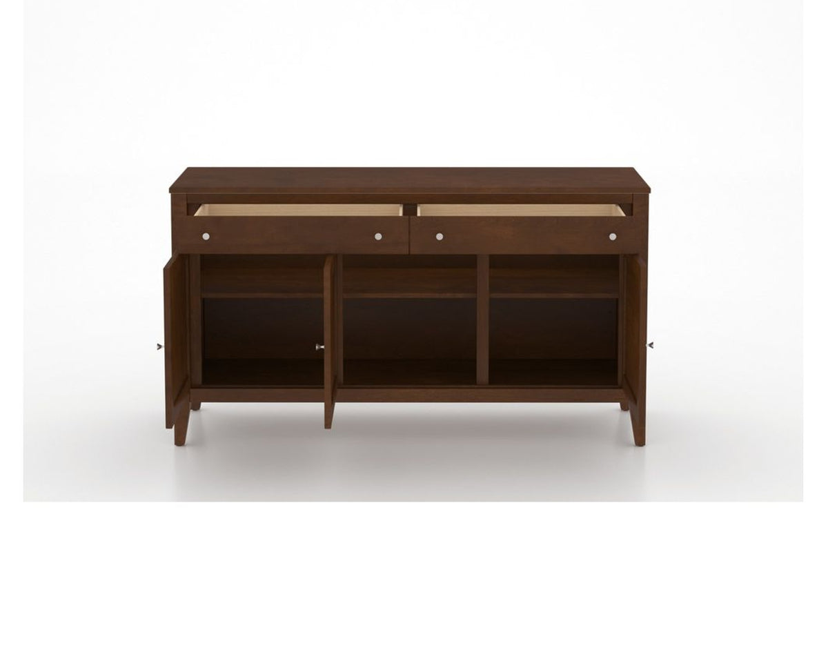 Canadel Buffet 6000 in 19 Cognac Washed, fully open view