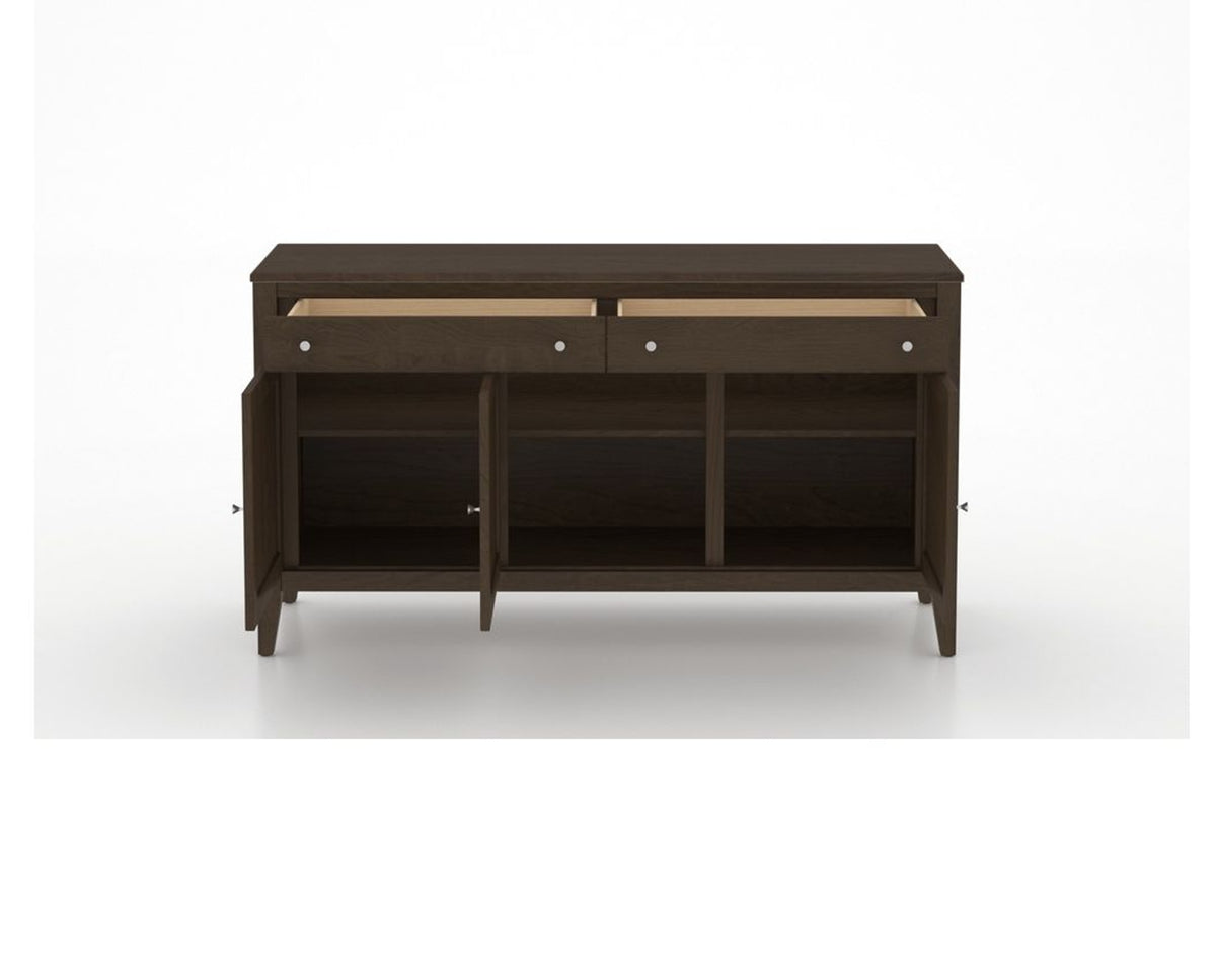 Canadel Buffet 6000 in 29 Hazelnut Washed, fully open view