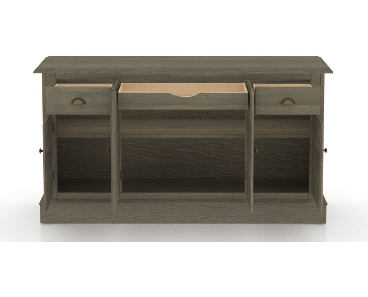 Canadel Buffet 6002 in 08 Shadow, fully open view
