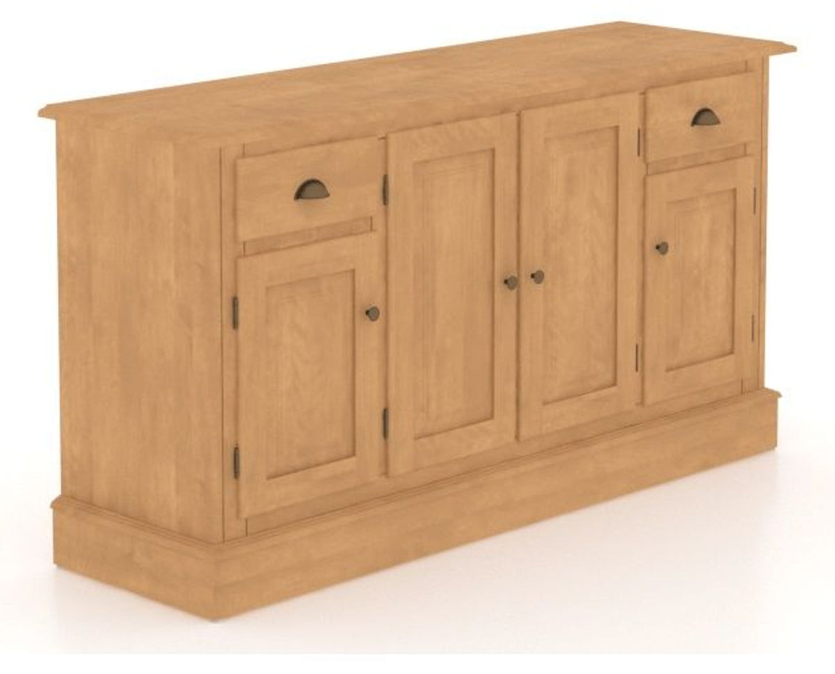 Canadel Buffet 6002 in 20 Caramel Washed, three-quarter view