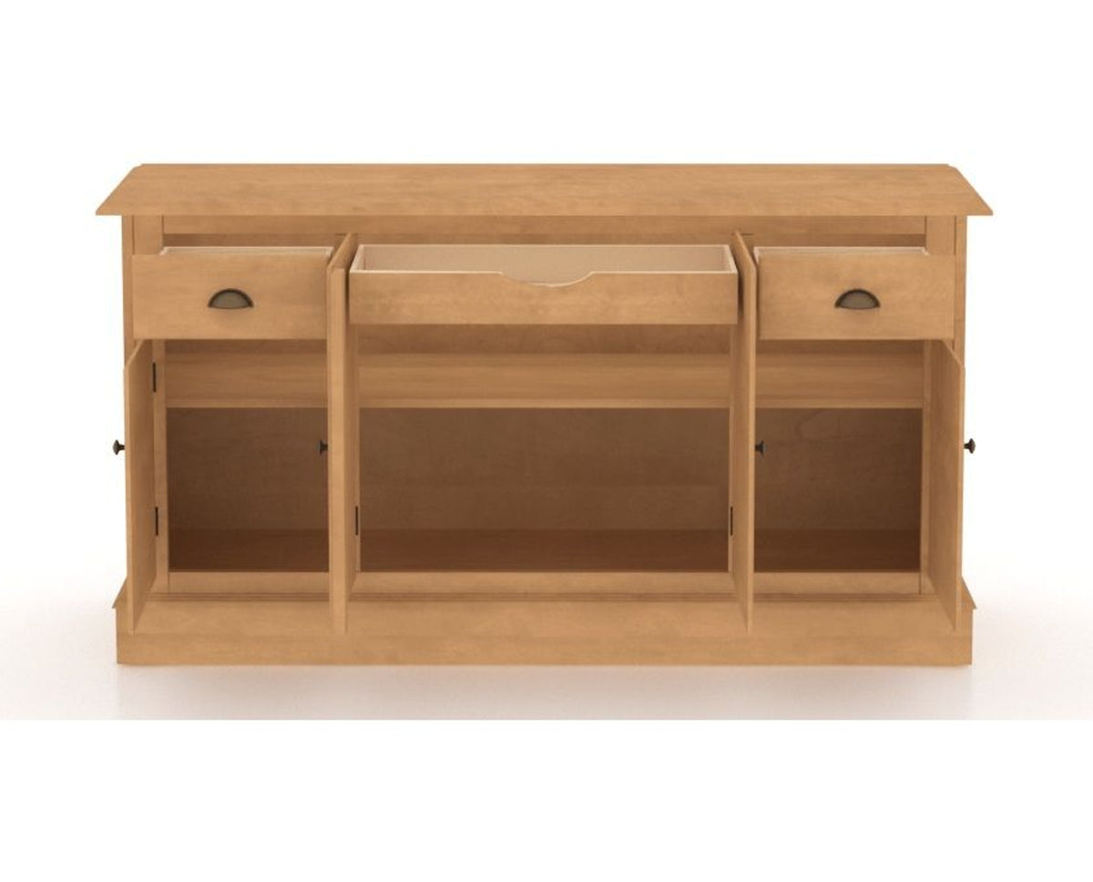 Canadel Buffet 6002 in 20 Caramel Washed, fully open view