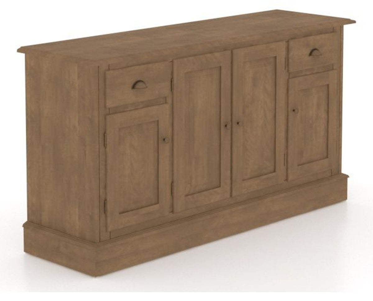 Canadel Buffet 6002 in 25 Pecan Washed, three-quarter view