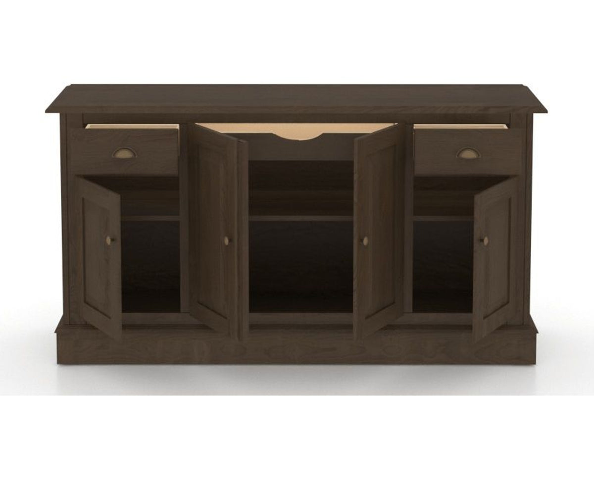 Canadel Buffet 6002 in 29 Hazelnut Washed, open view