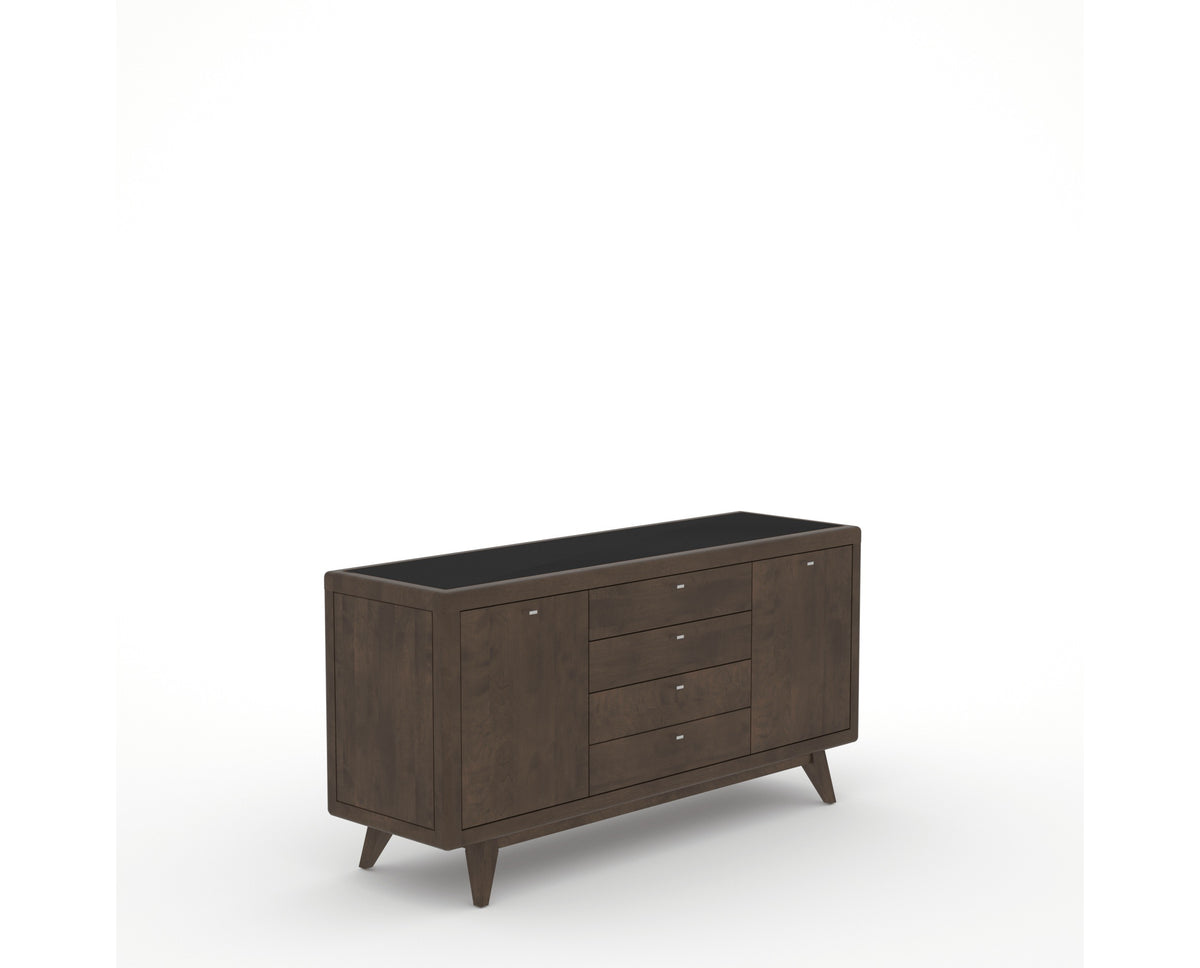 Canadel Downtown Marlo Buffet in Hazelnut Washed, three-quarter view