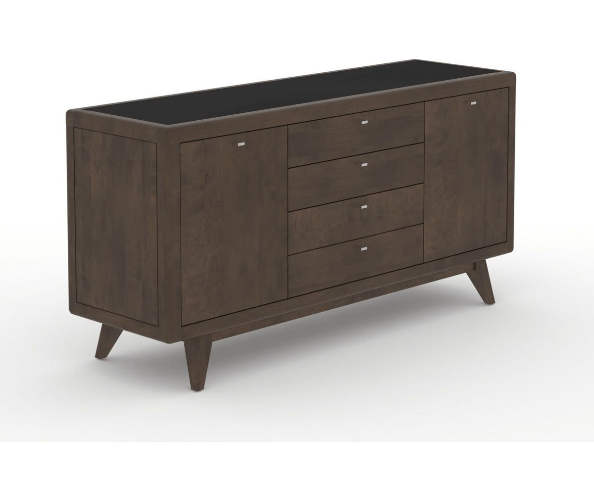 Canadel Downtown Marlo Buffet in Hazelnut Washed, three-quarter view