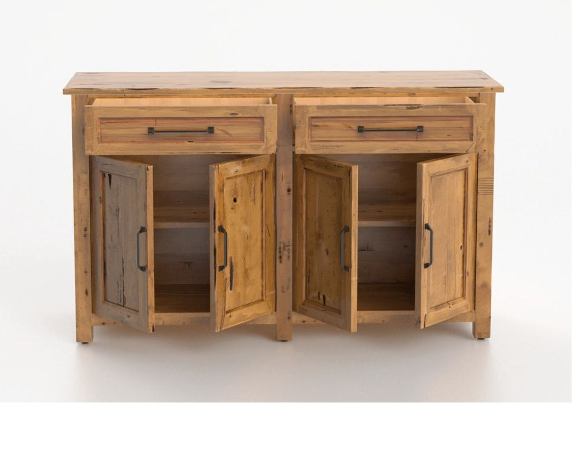 Canadel Champlain Buffet in Honey Washed, open view