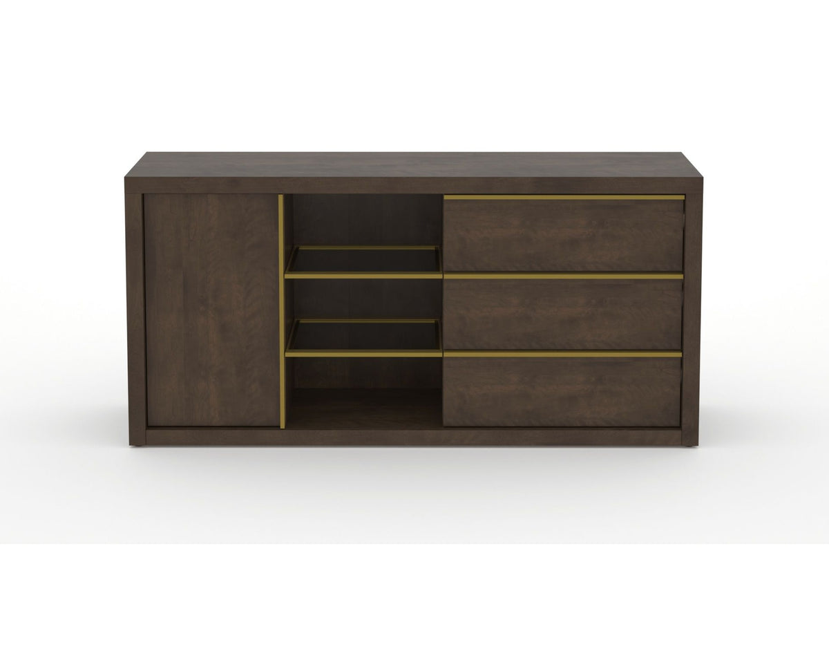 Canadel Modern Linear Buffet in Hazelnut Washed, front view