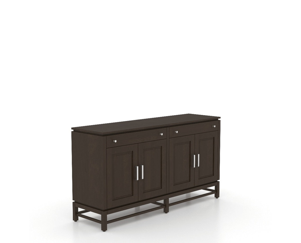 Canadel Plinth Buffet in Davy's Grey, three-quarter view