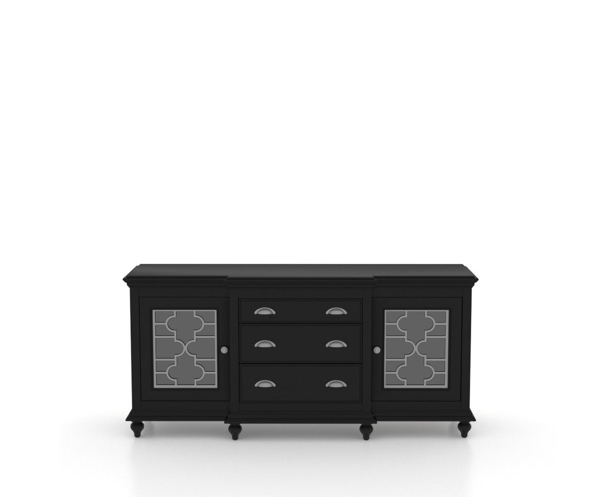 Canadel Farmhouse Buffet 6932 in Midnight Black Washed, front view