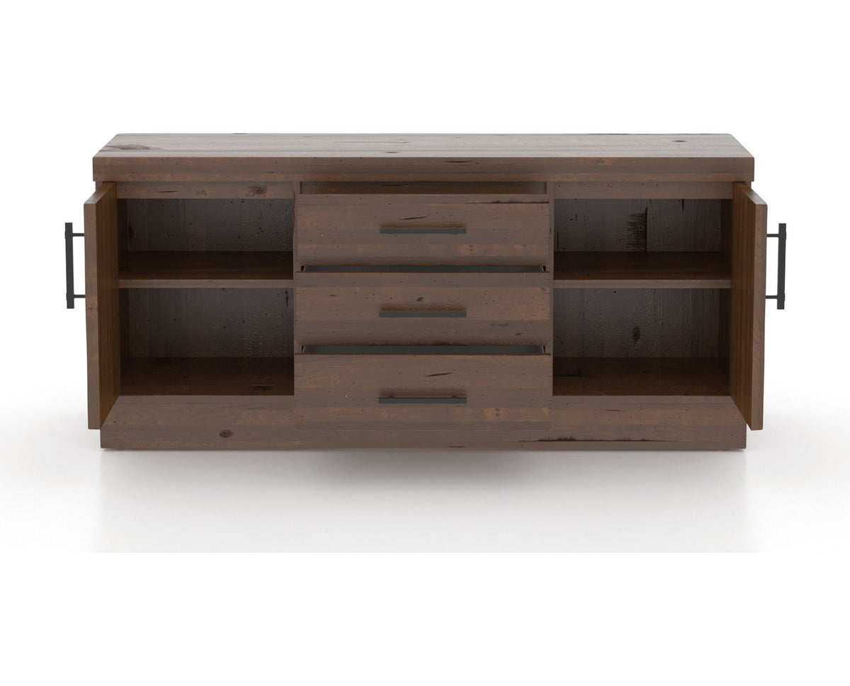 Canadel Loft Buffet 7032 in 19 Cognac Washed, fully open view