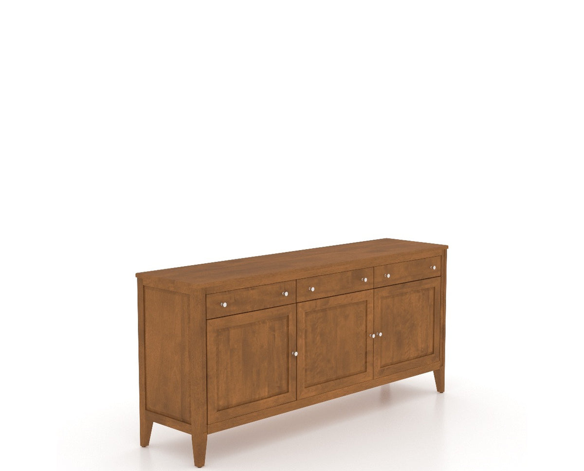 Canadel Core Buffet 7200 in Oak Washed, three-quarter view